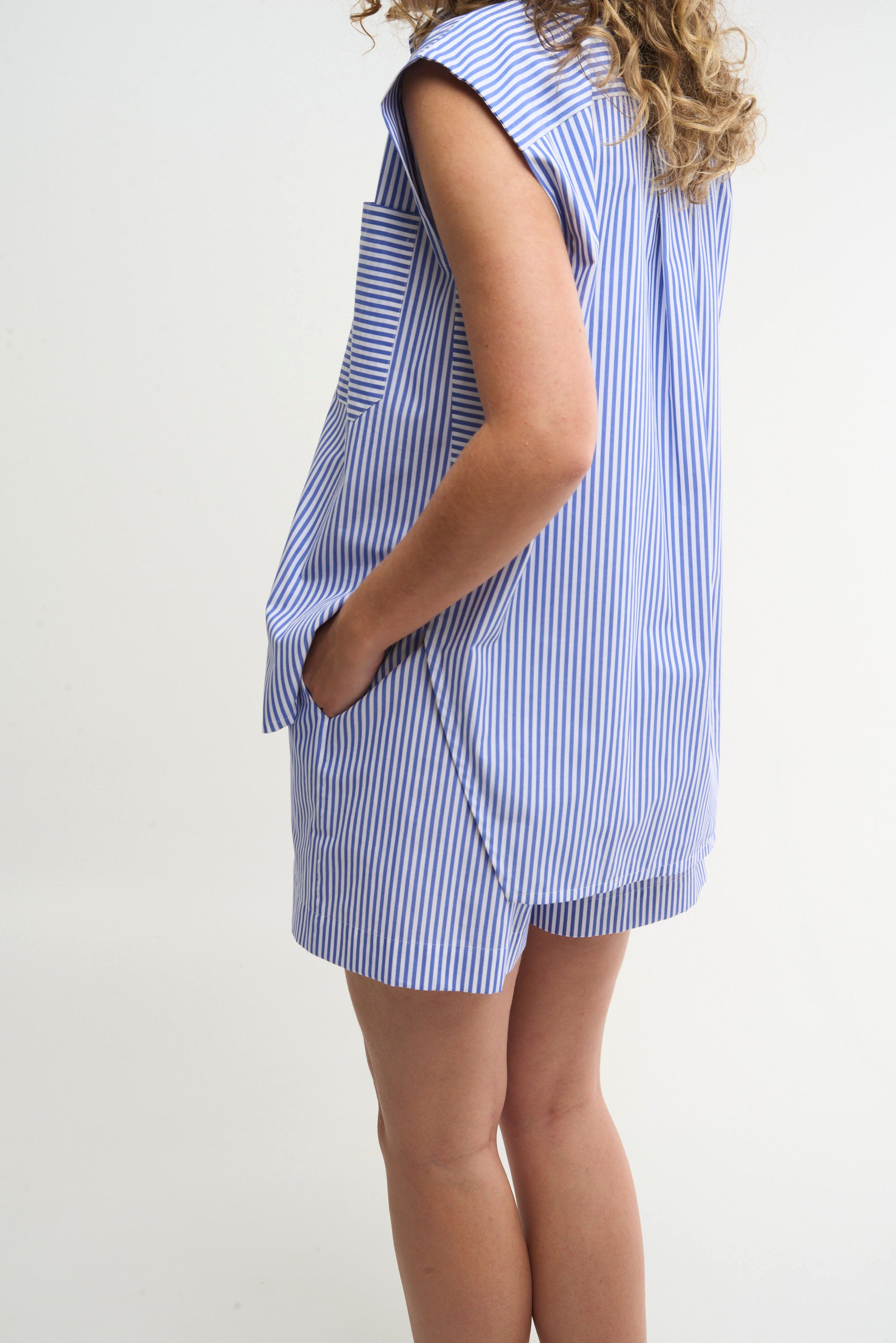 KEEPLESS - blauw/wit gestreept