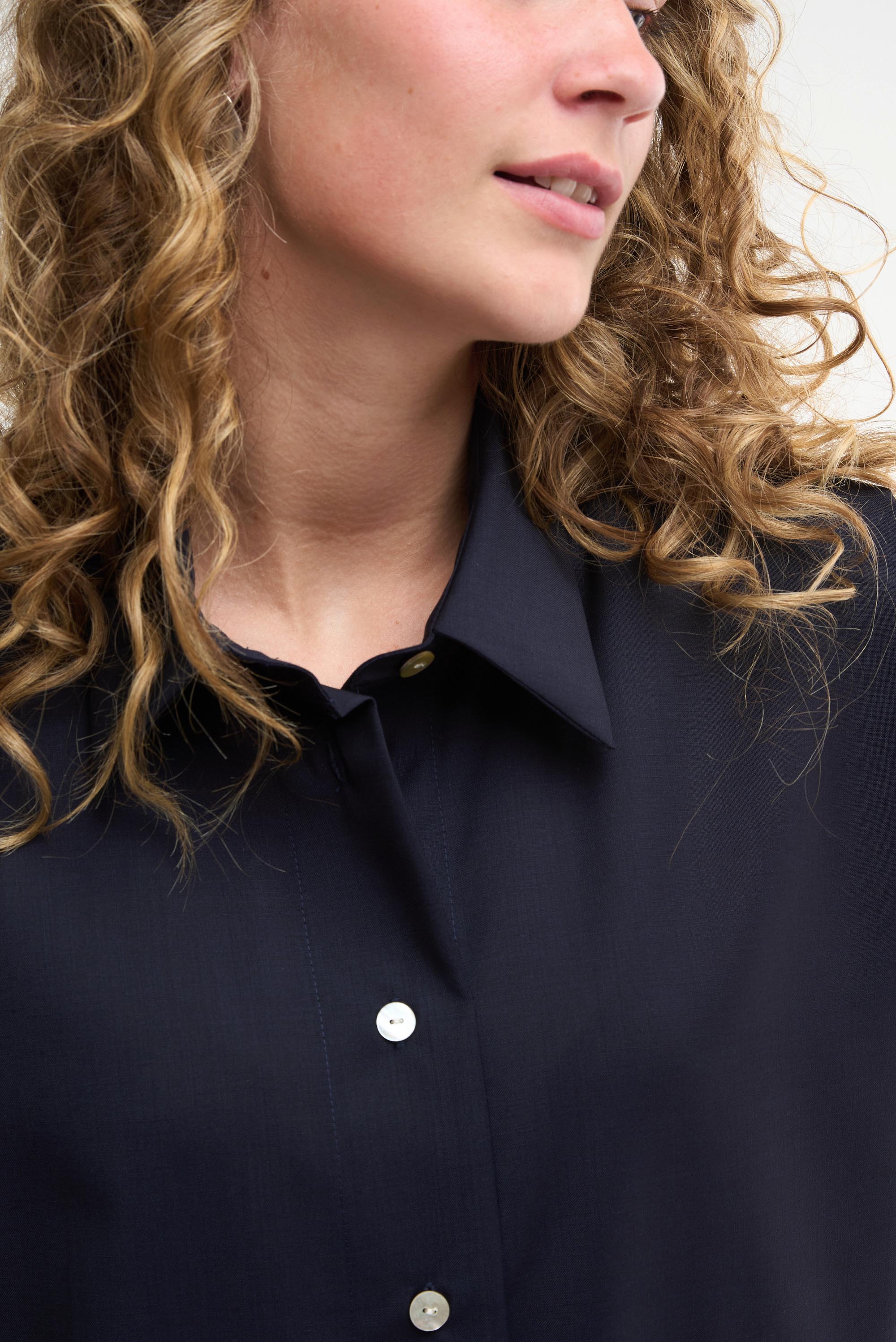 BLOCK BLOUSE - dark blue