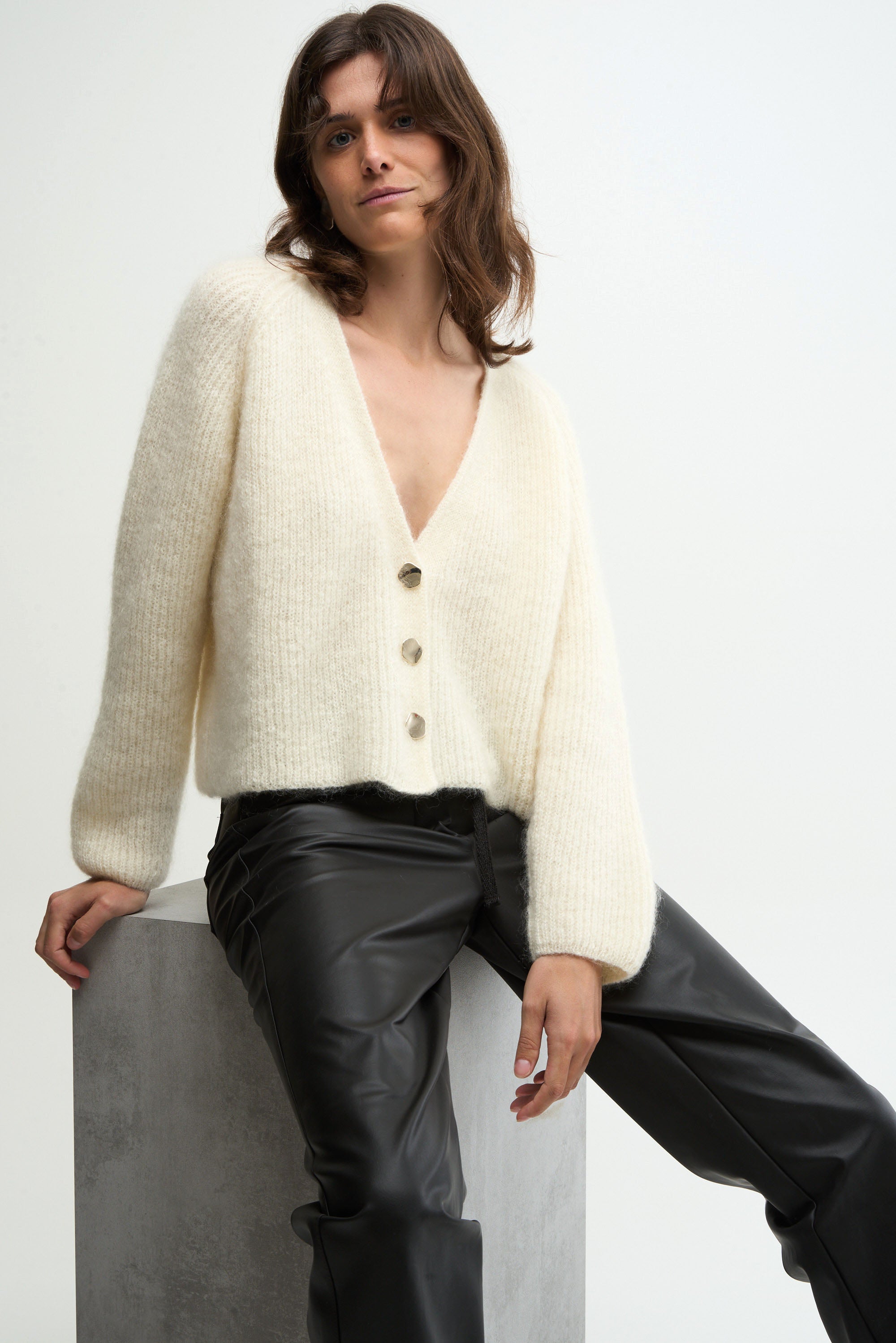 COUCOU - zwart leather-look
