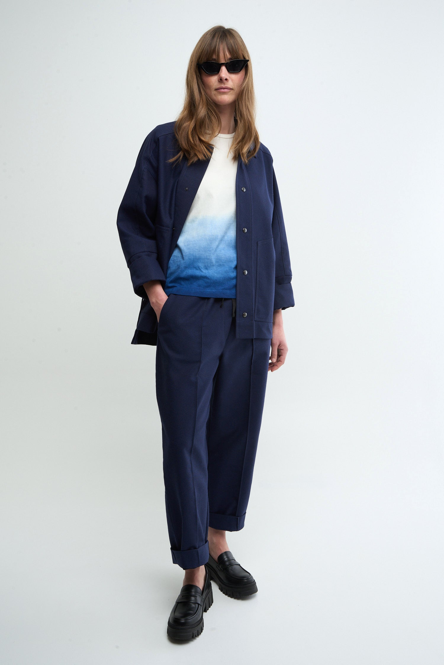 TWO - natural dyed blue