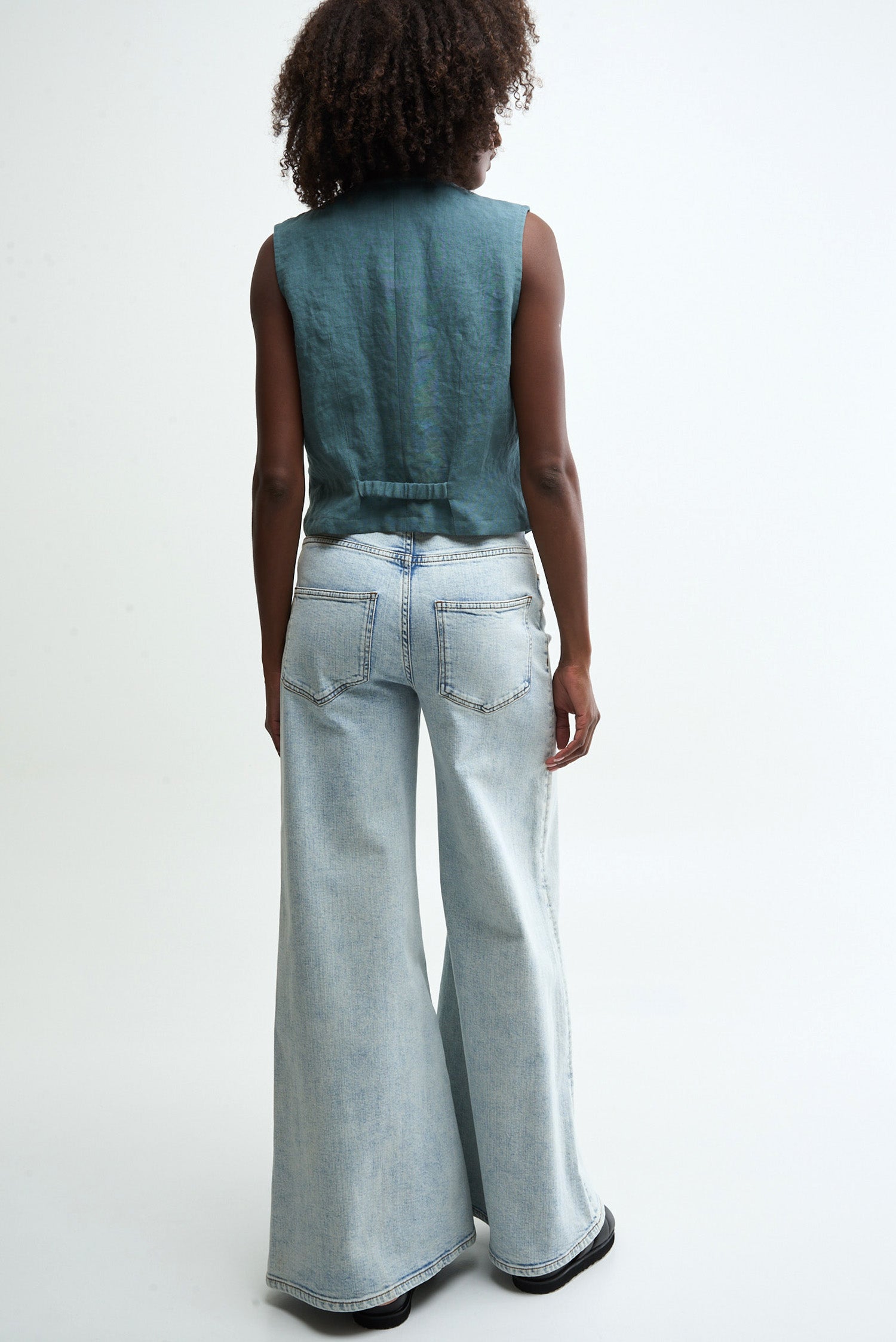 GILET - hemp teal