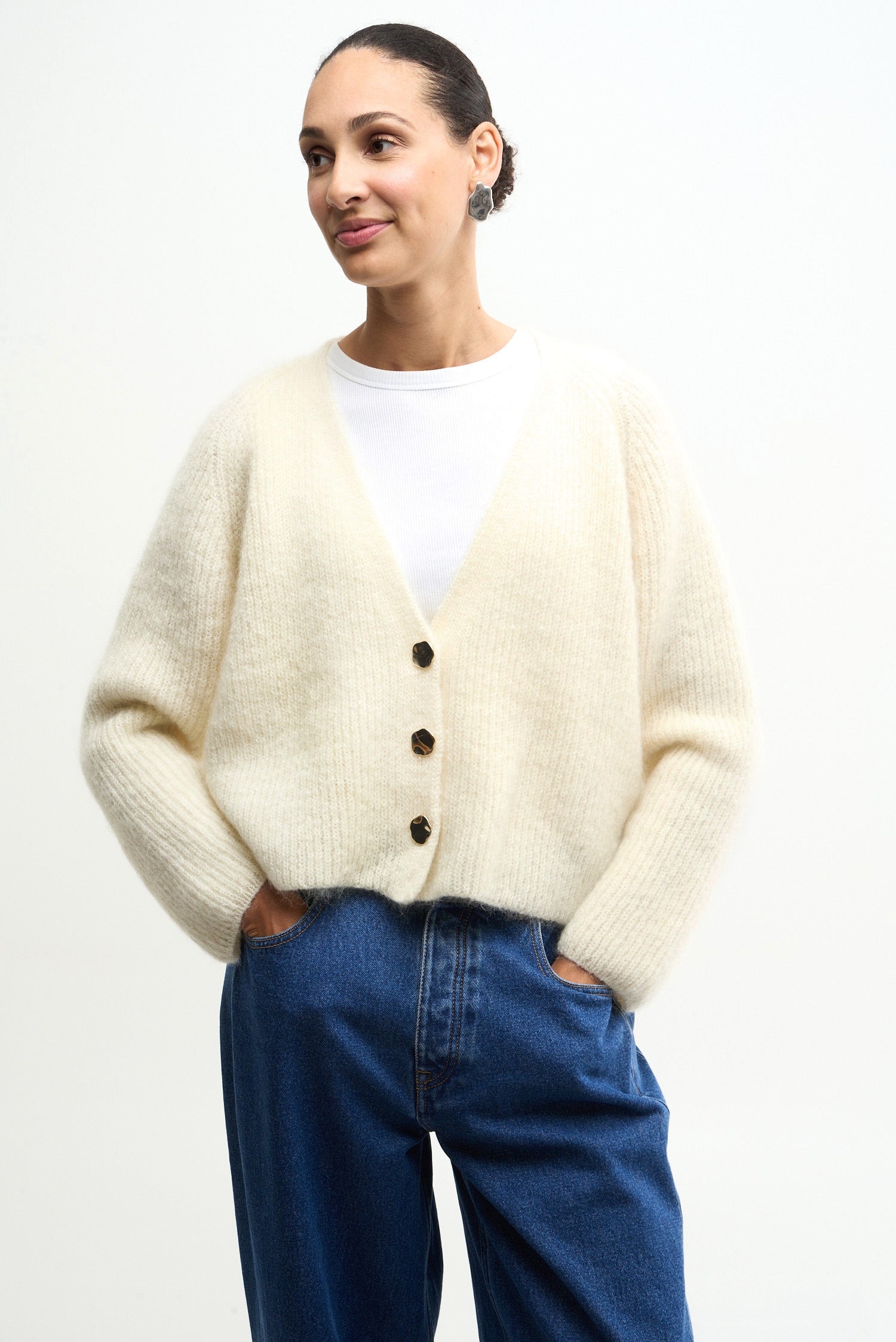 NORA VEST - natural white