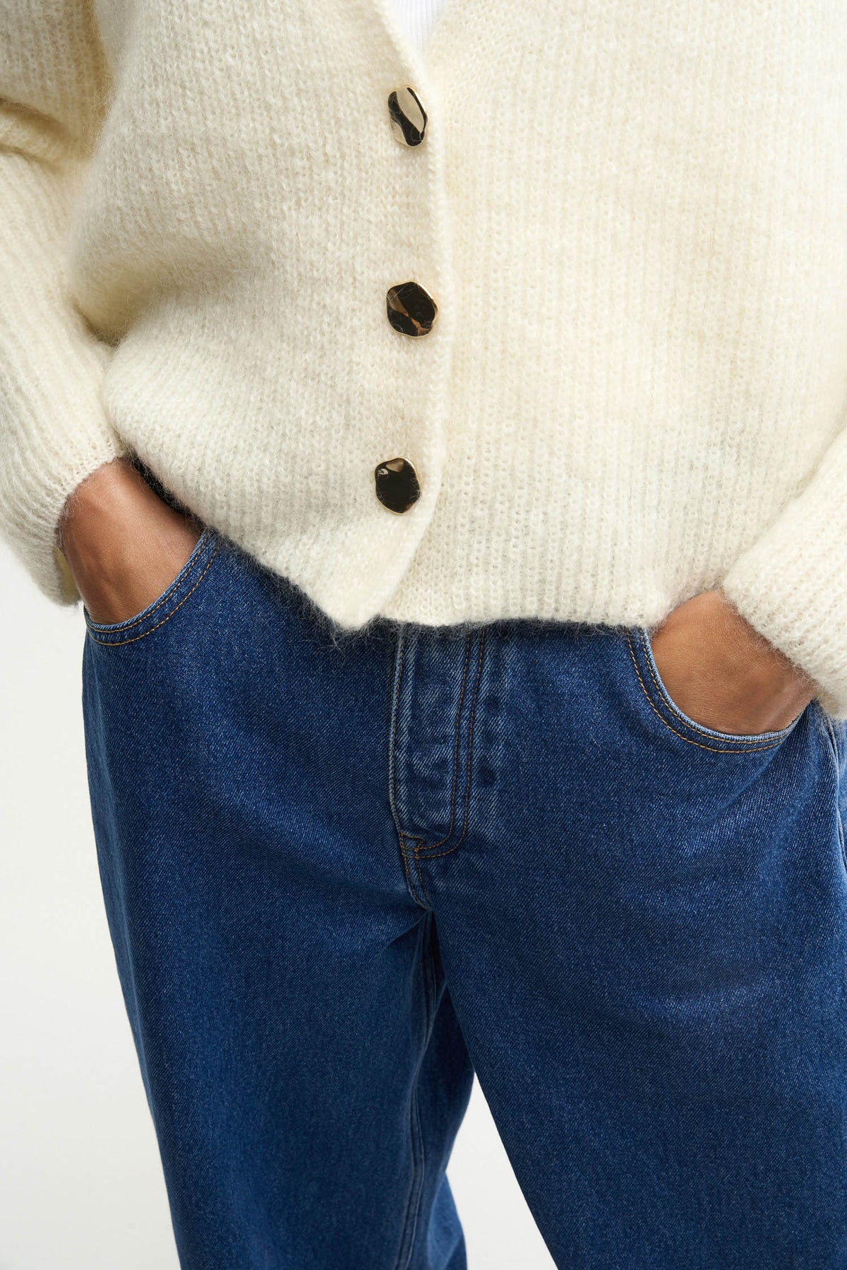 NORA VEST - natural white