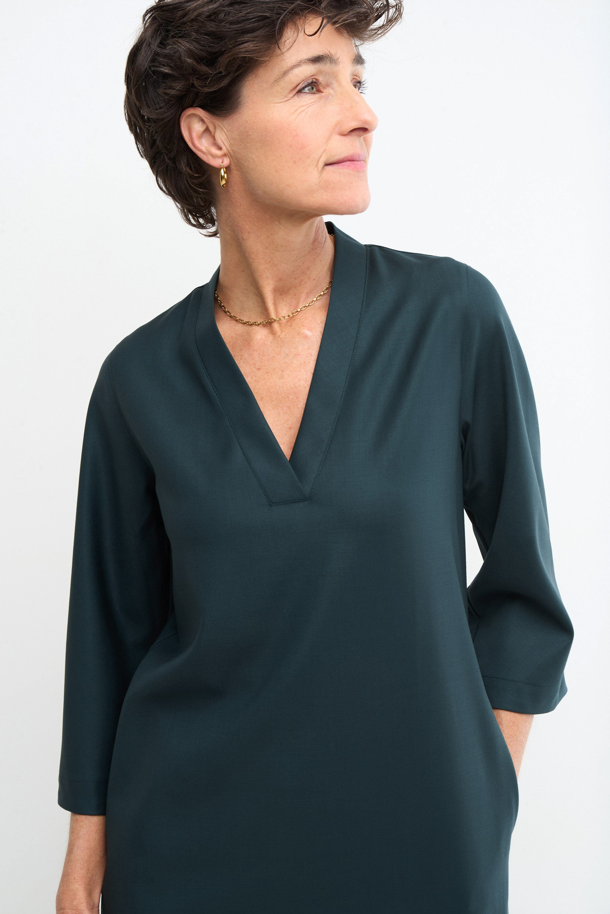 KATE DRESS - donkergroen