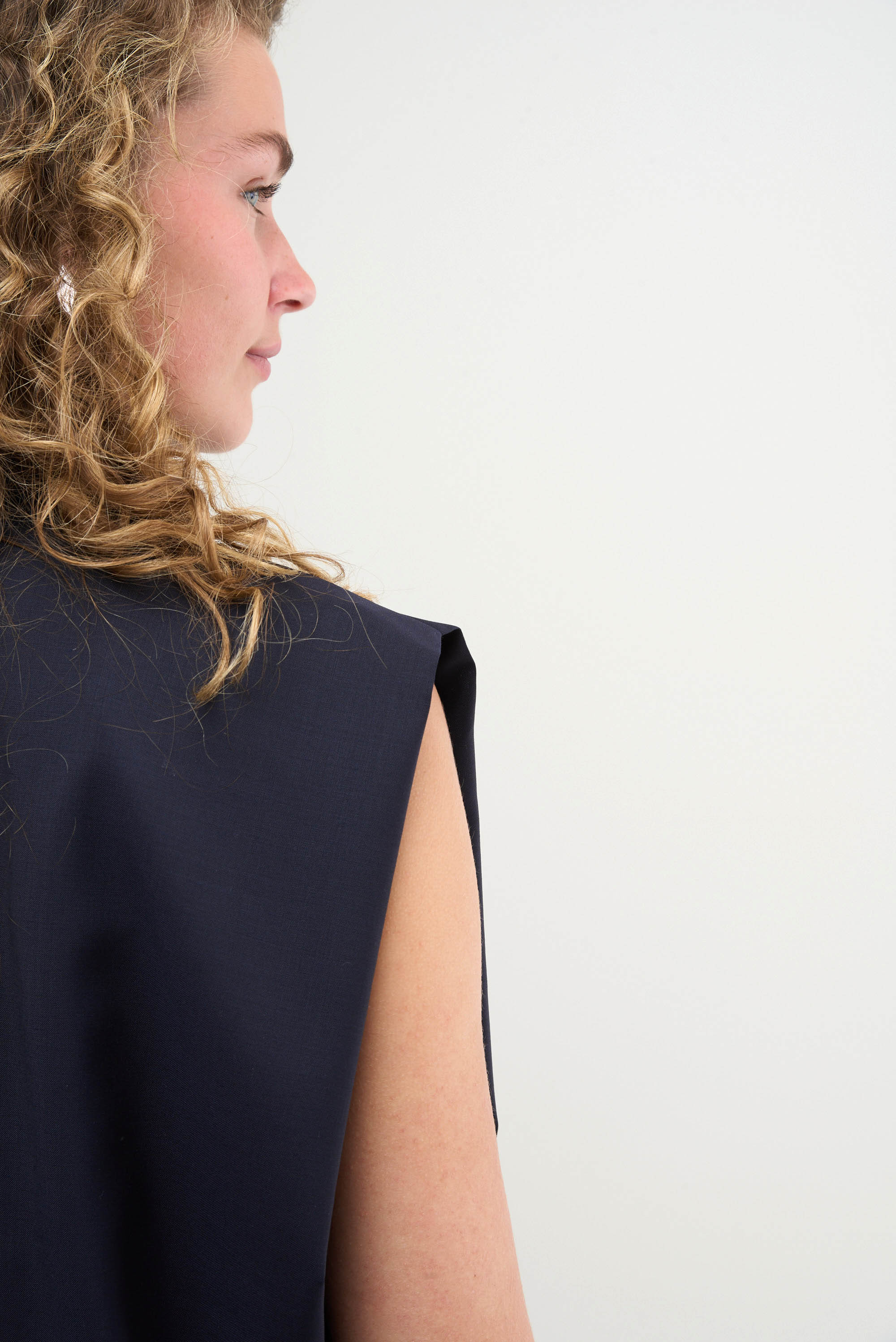 BLOCK BLOUSE - dark blue