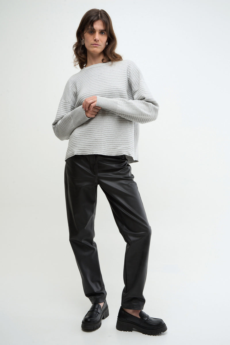 COUCOU - zwart leather-look