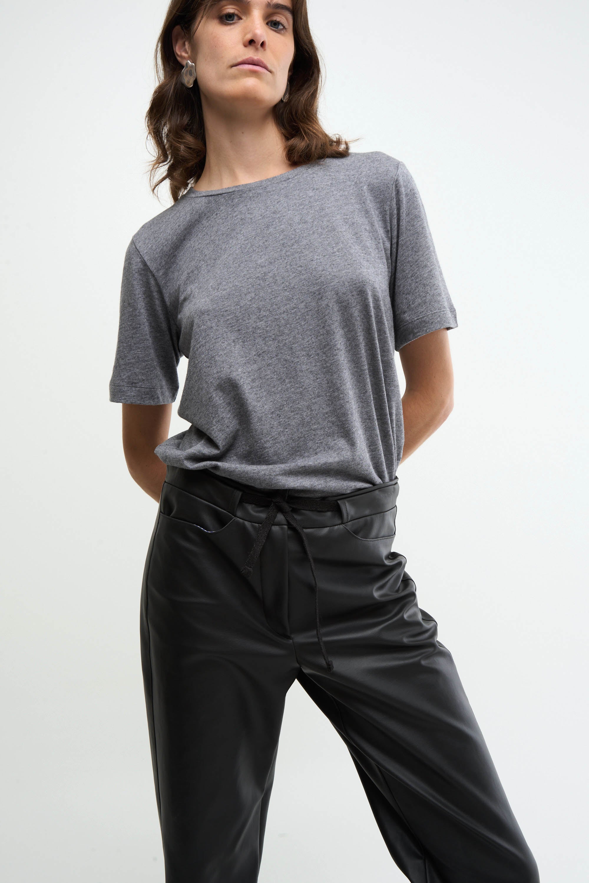 COUCOU - zwart leather-look