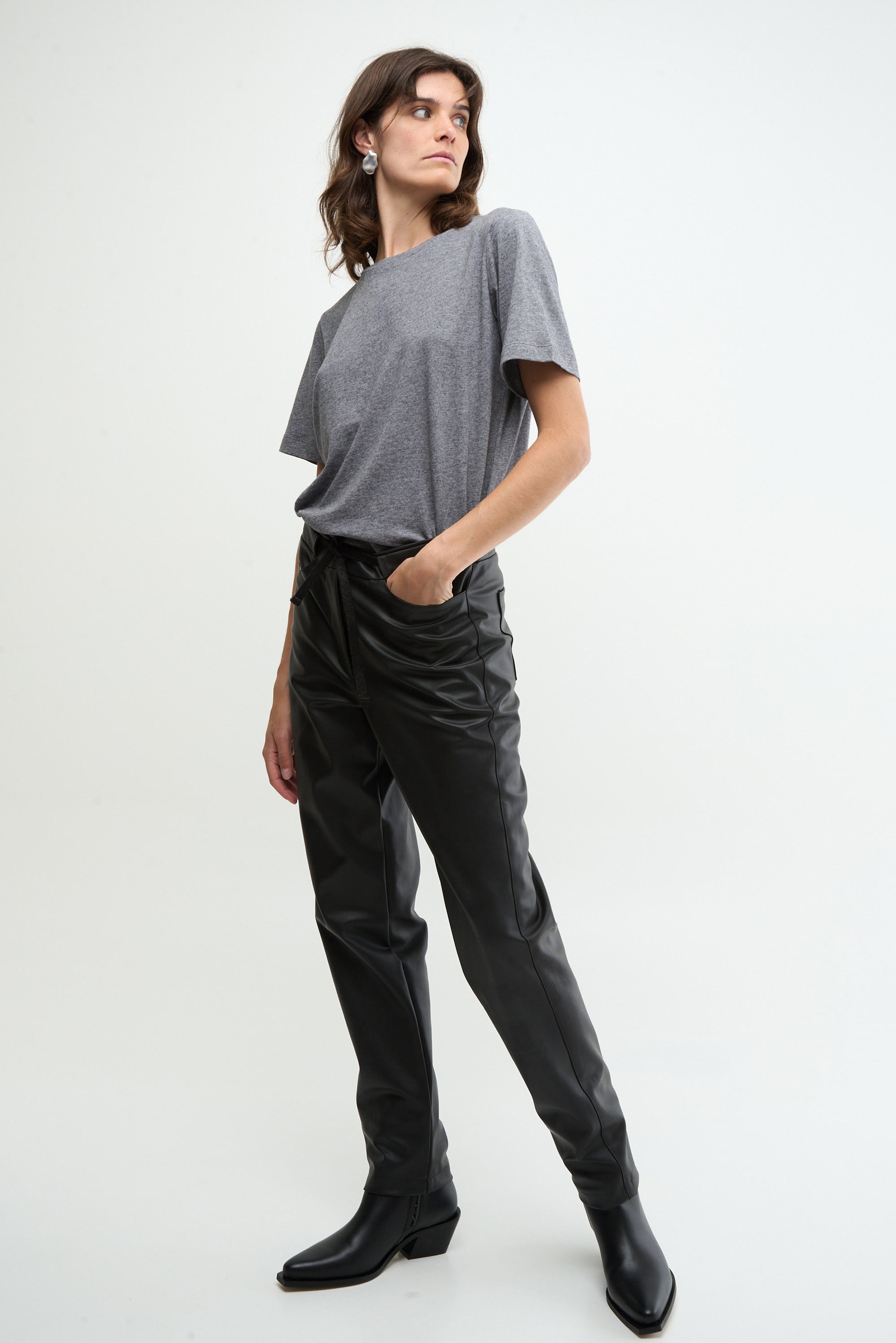 COUCOU - zwart leather-look