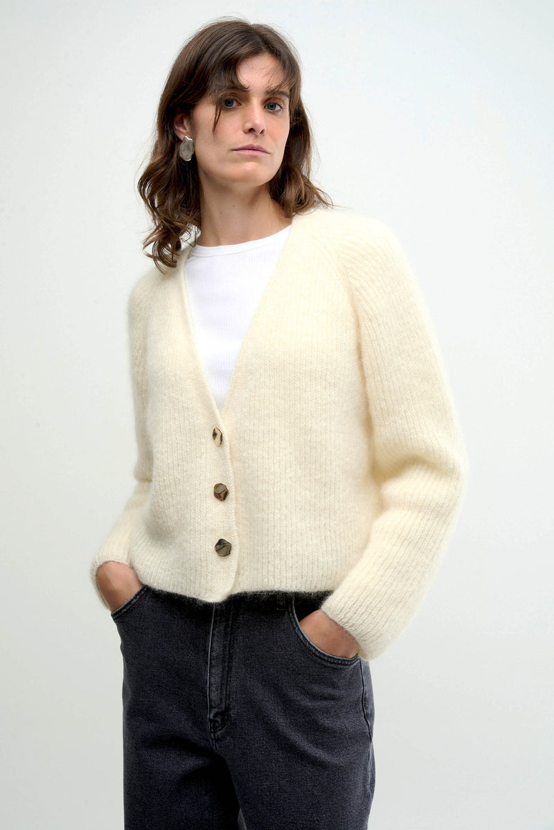 NORA VEST - natural white
