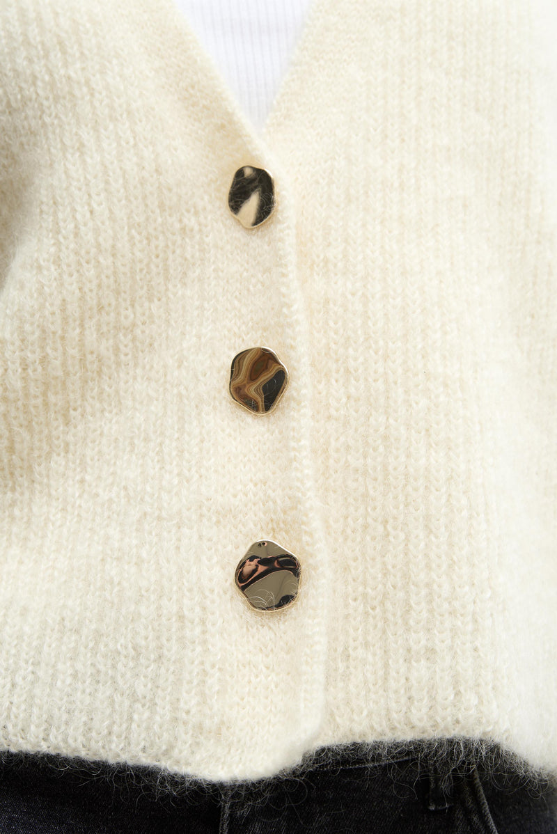 NORA VEST - natural white