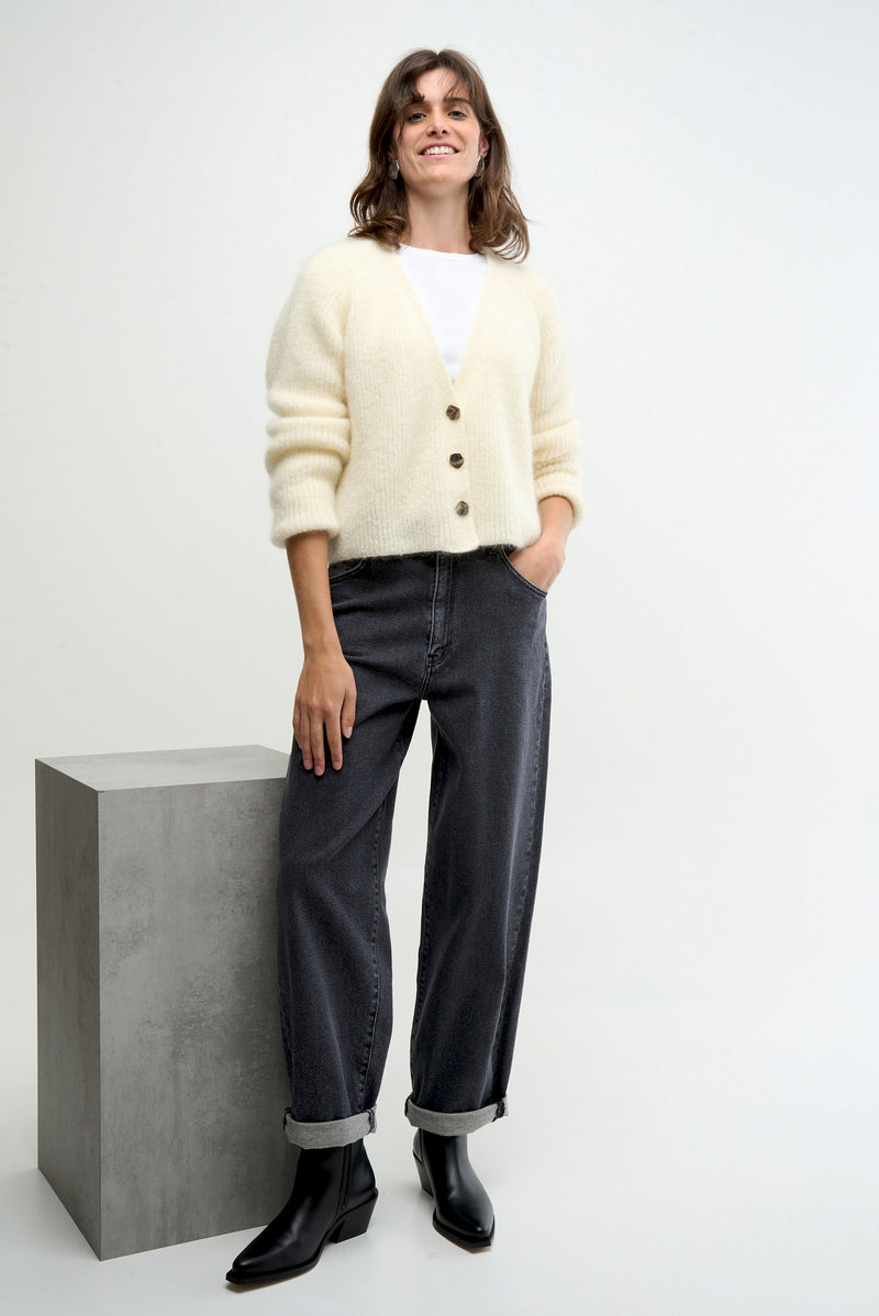 NORA VEST - natural white