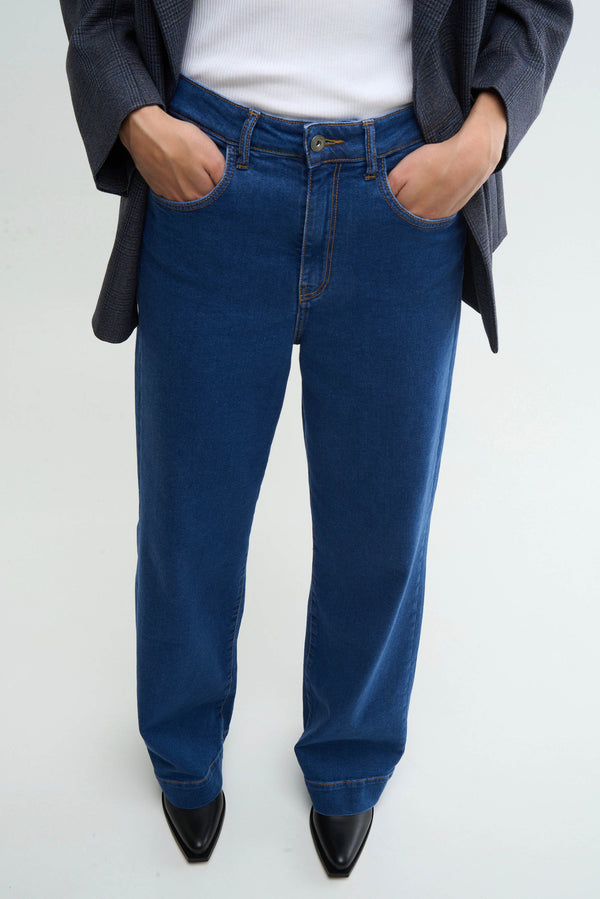 BOOT - medium blue denim