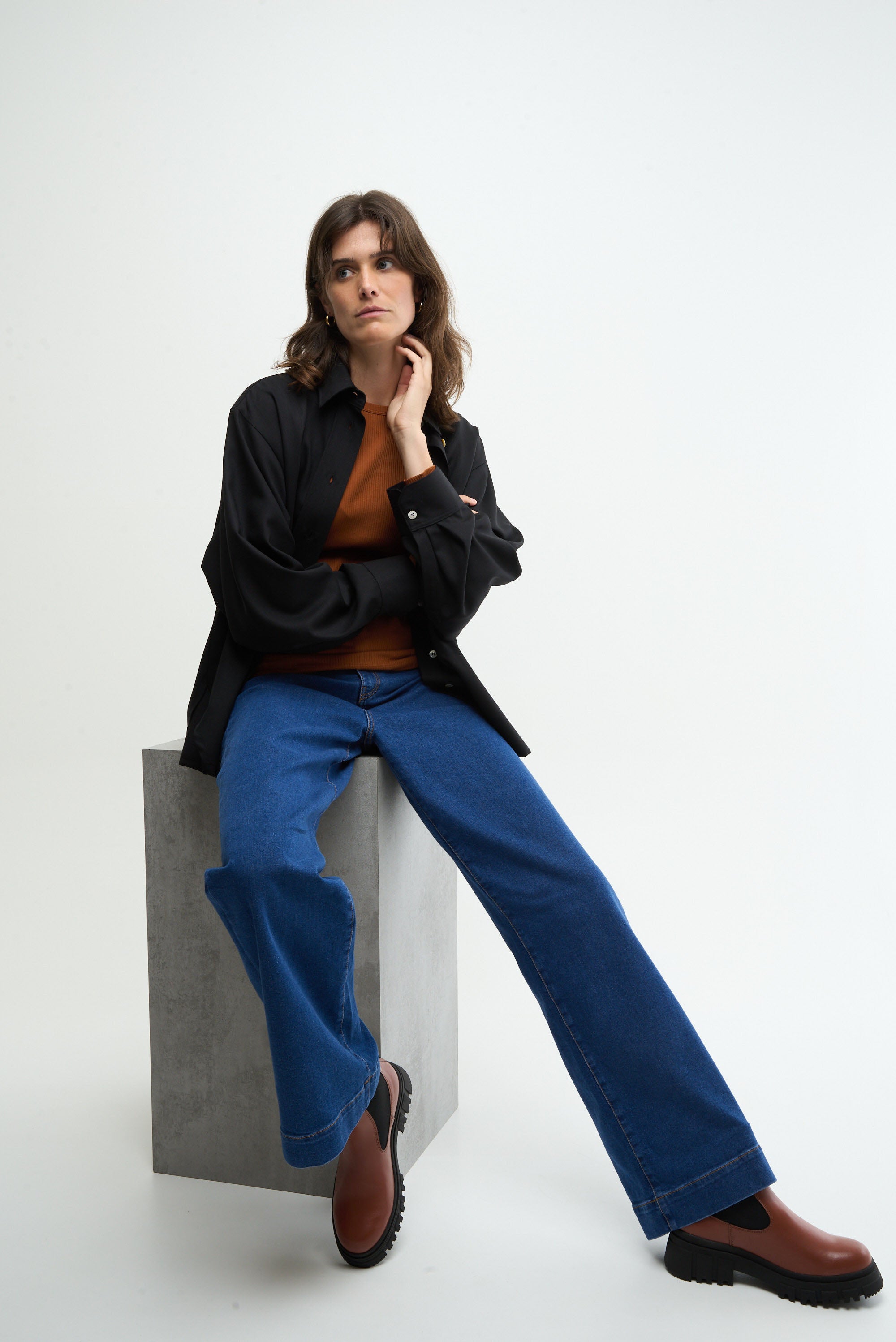 BOOT - medium blue denim