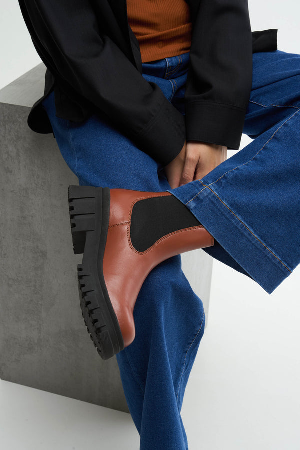 CHUNKY BOOT - cognac