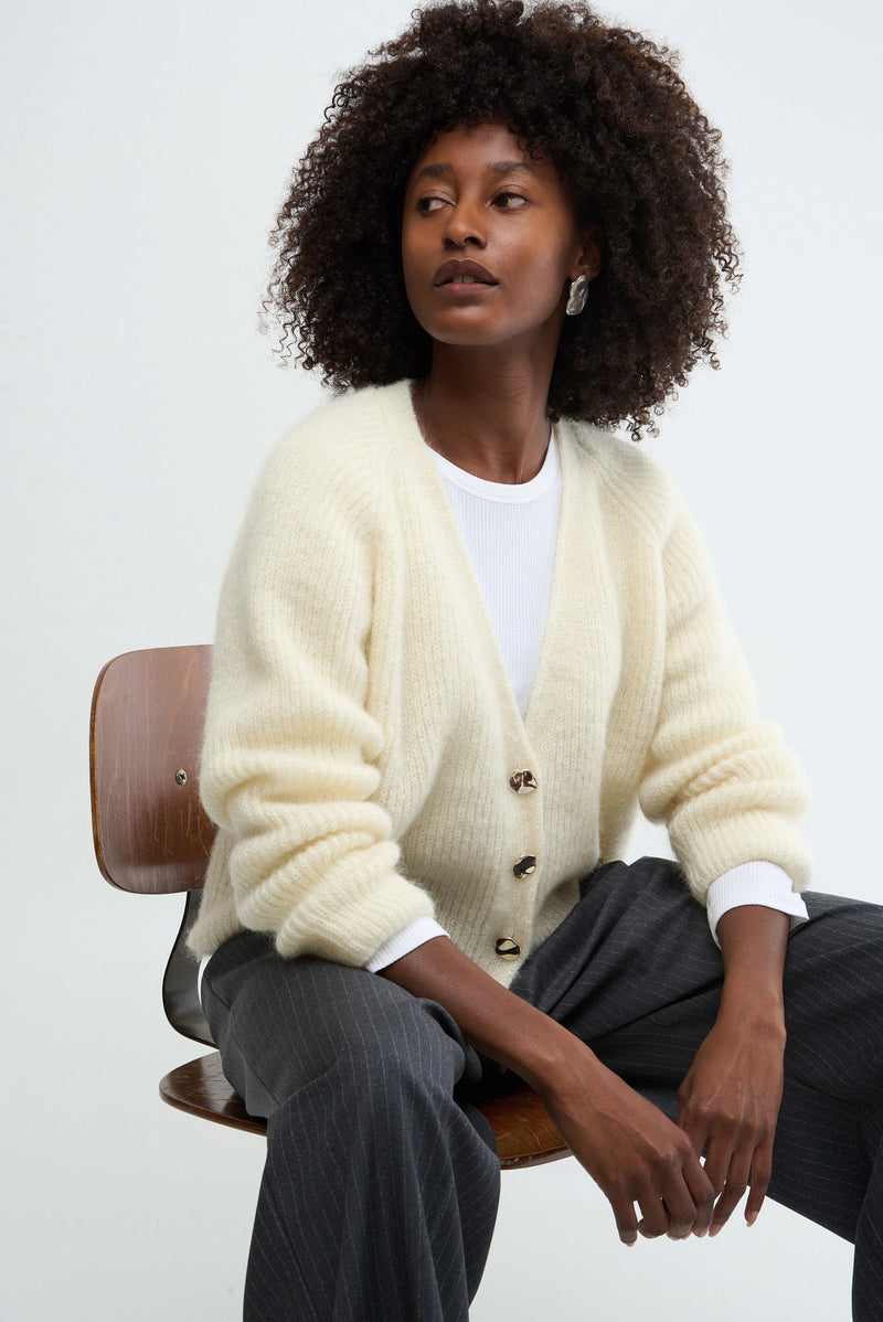 NORA VEST - natural white