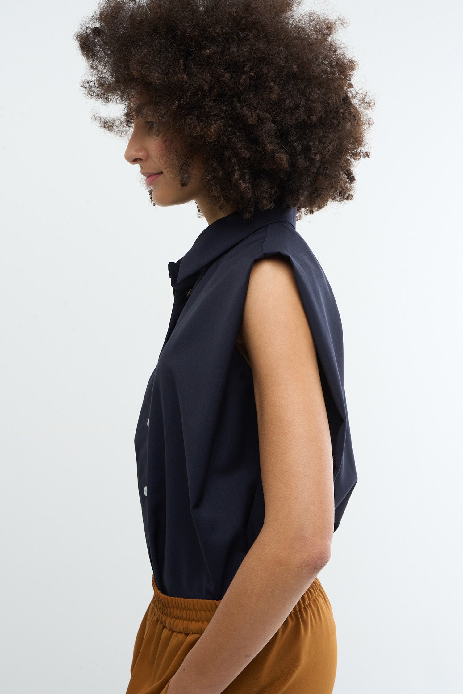 BLOCK BLOUSE - dark blue